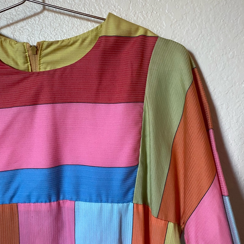 VINTAGE Rainbow MuuMuu Maxi Dress